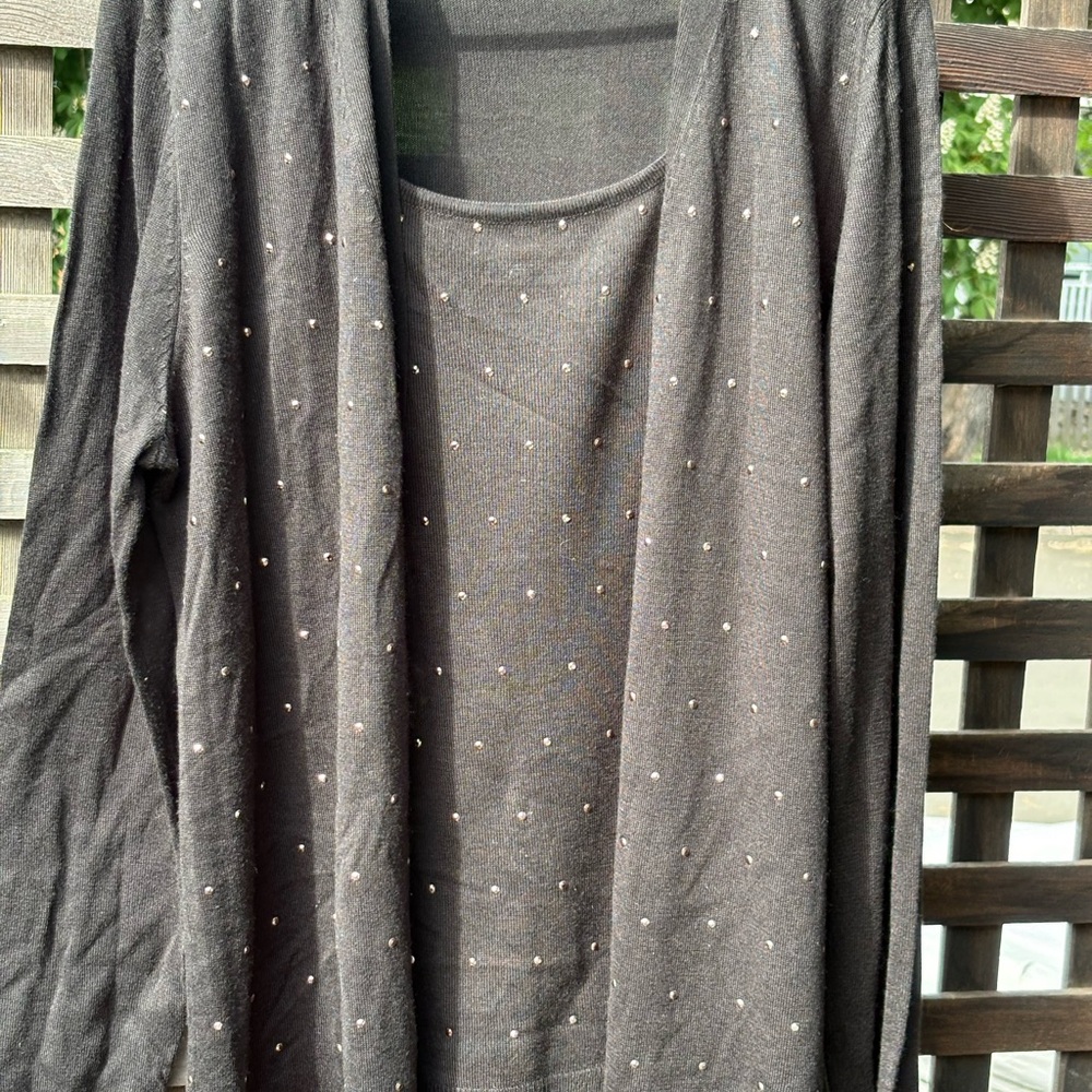 Elegant Black Sweater with Subtle Embellishments